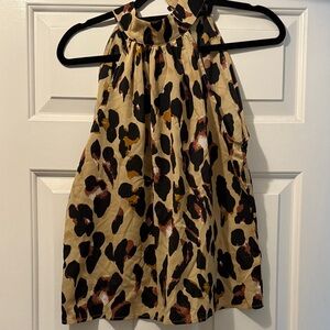 SHEIN Animal Print Halter Top